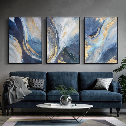 Quadro marmo blu giallo