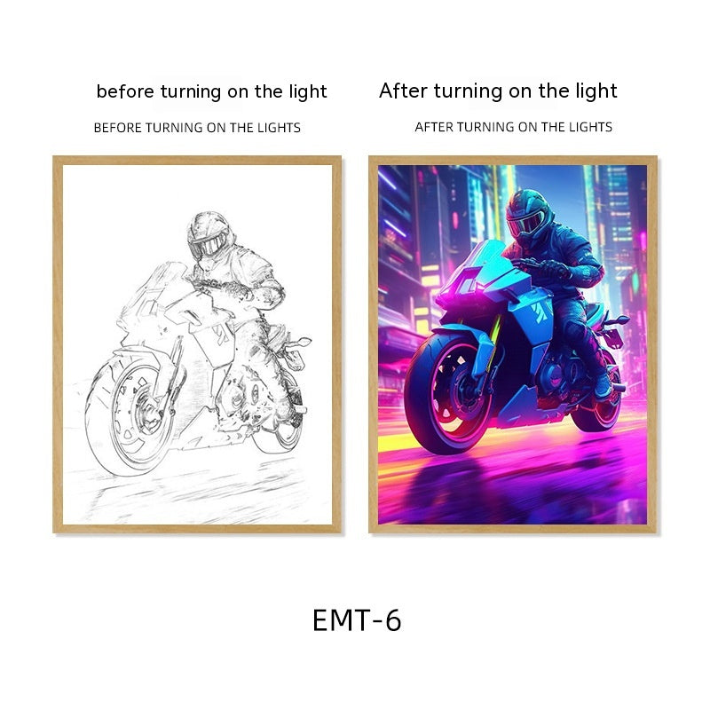 Quadro moto luminescente