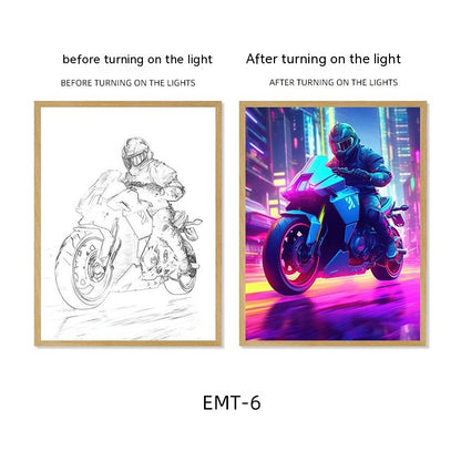 Quadro moto luminescente