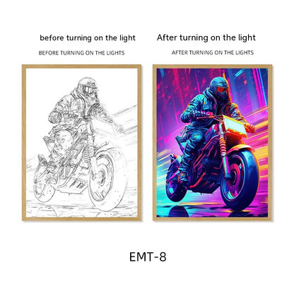 Quadro moto luminescente