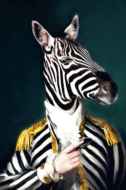 Quadro zebra astratto