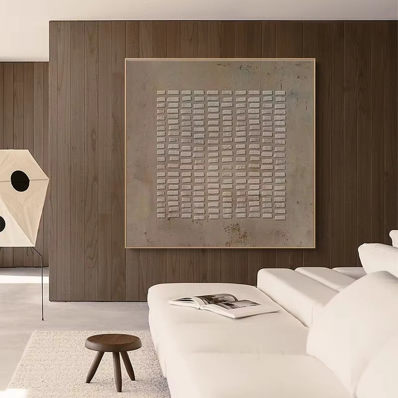 Serie quadri geometrici dipinti a mano