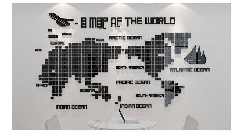 Adesivo murale mosaico mappa 3D