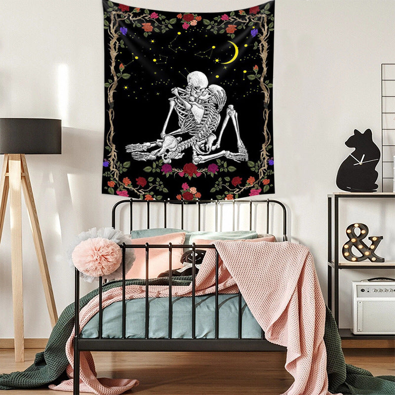 Arazzo Teschio Rose