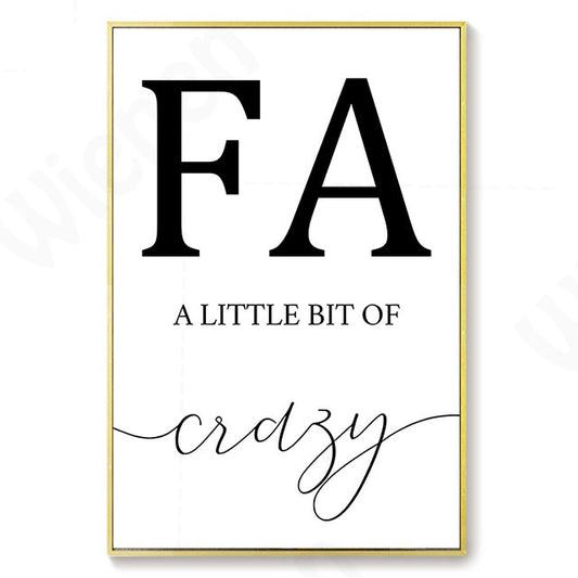 Quadro su tela Lettere e parole minimaliste