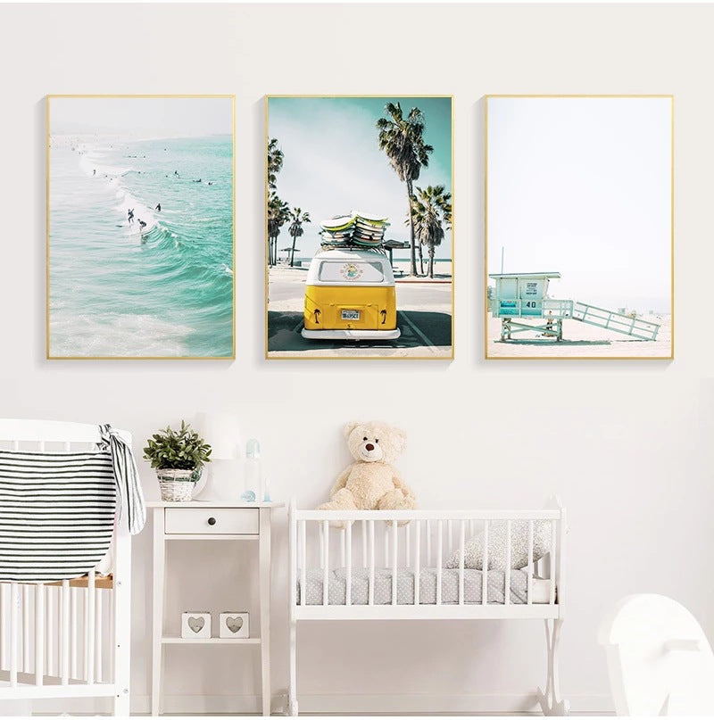Quadro tela onda surf