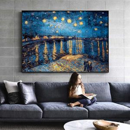 Quadro tela notte stellata