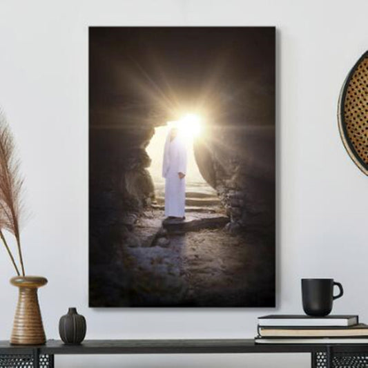 Quadro su tela Figura in grotta illuminata