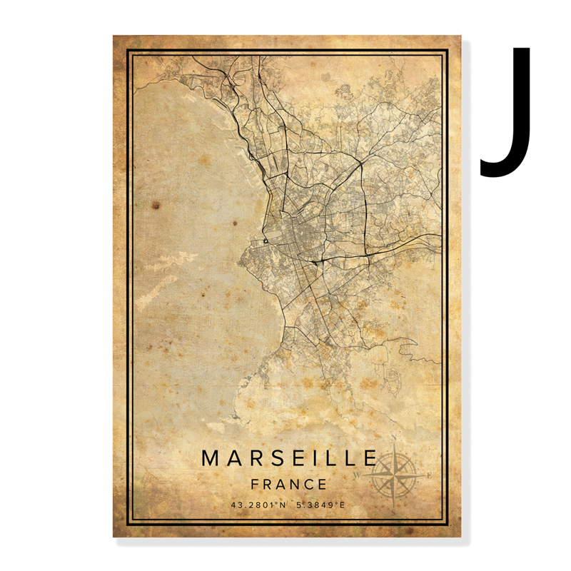 Quadro Mappa Vintage