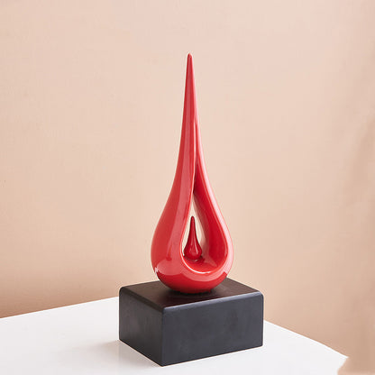 Scultura goccia ceramica