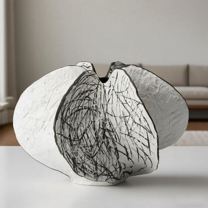 Vaso ceramica con motivo astratto