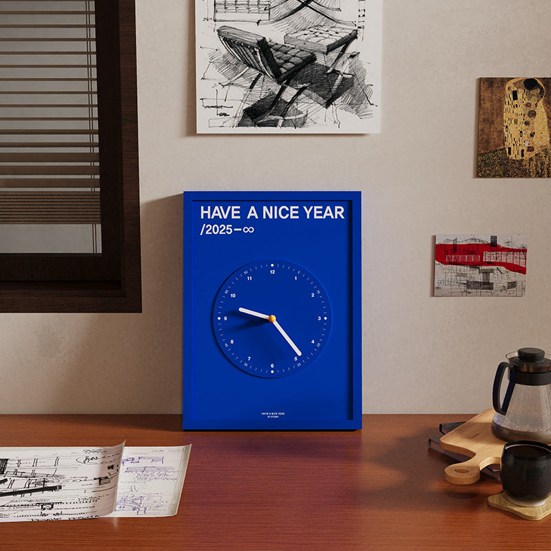 Orologio da parete Quadro blu anno