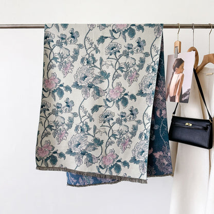 Sciarpa jacquard invernale dipinti