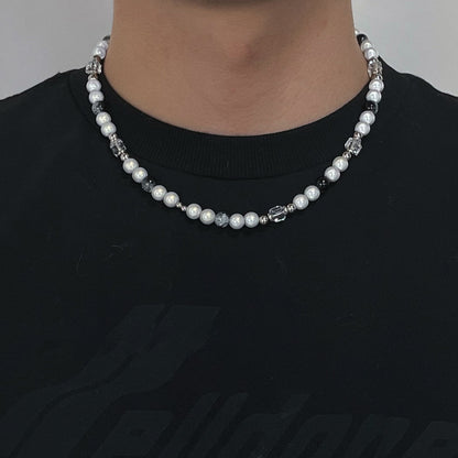Collana perla uomo