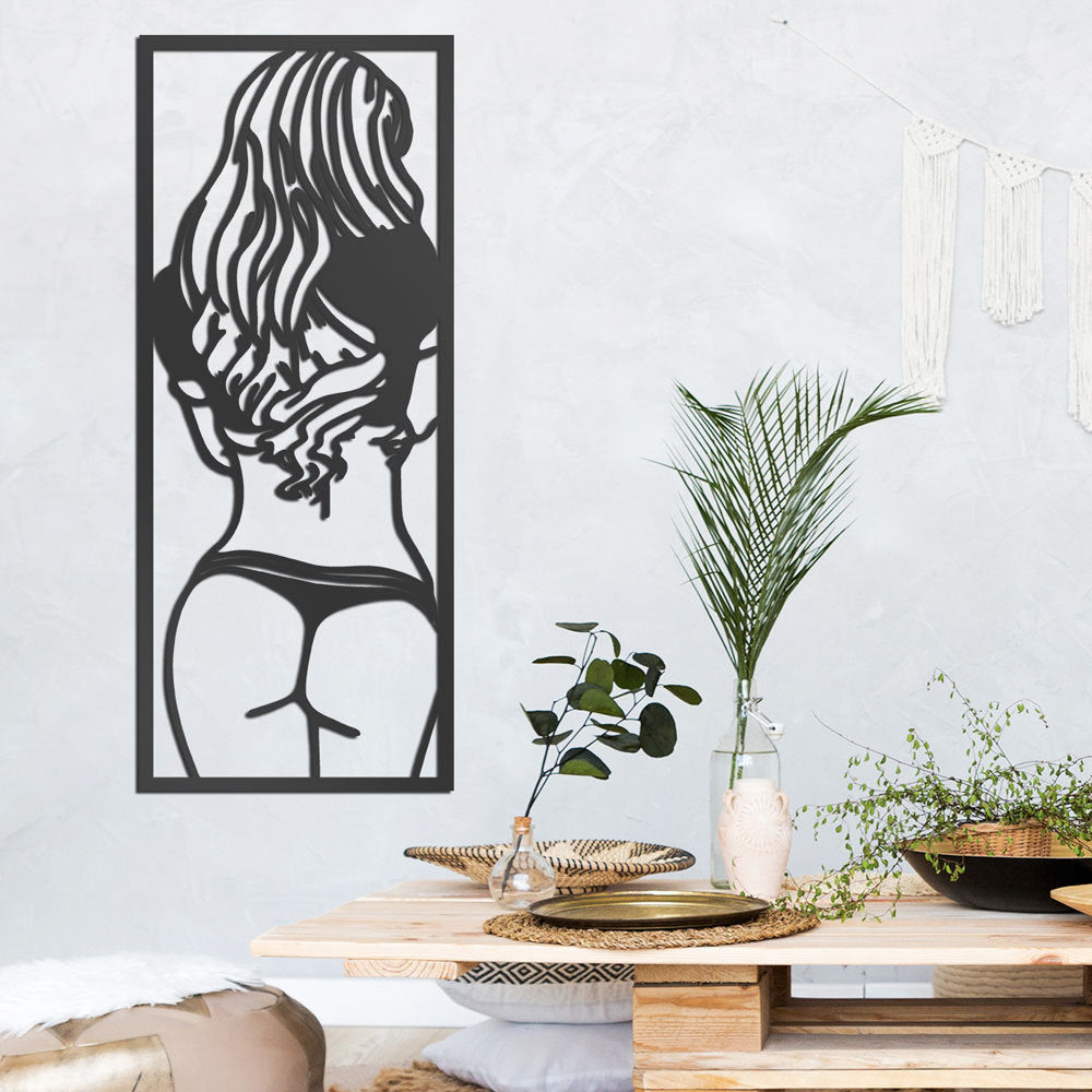 Adesivo Murale Specchio Linee 3D