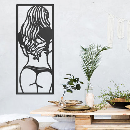 Adesivo Murale Specchio Linee 3D