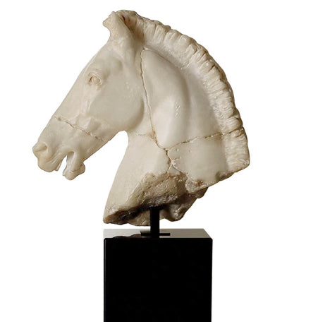 Scultura testa di cavallo