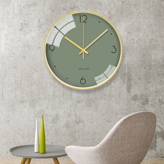 Orologio quadrante verde cornice gialla