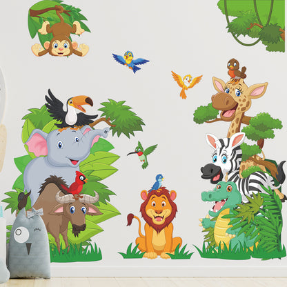 Adesivo murale Animaletti su altalene