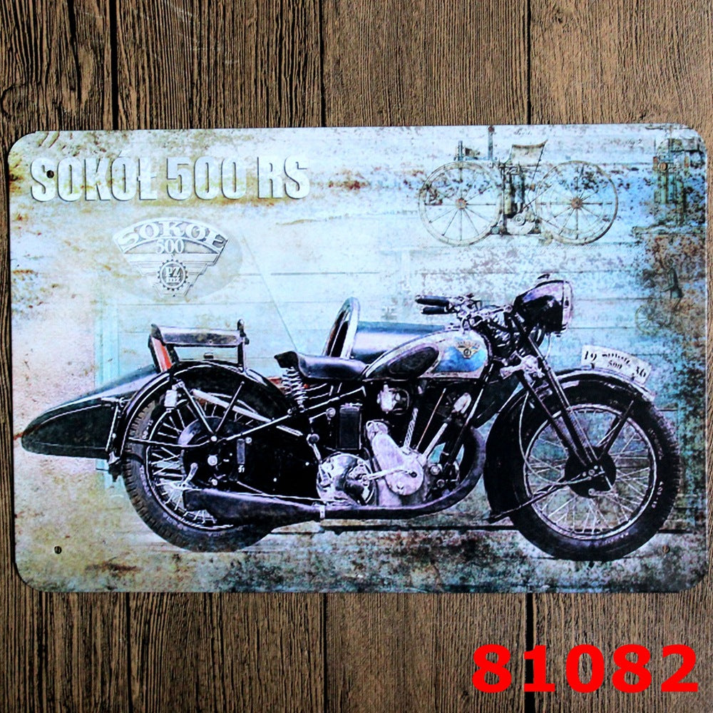 Decorazione motocicletta retrò