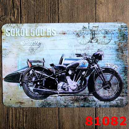 Decorazione motocicletta retrò