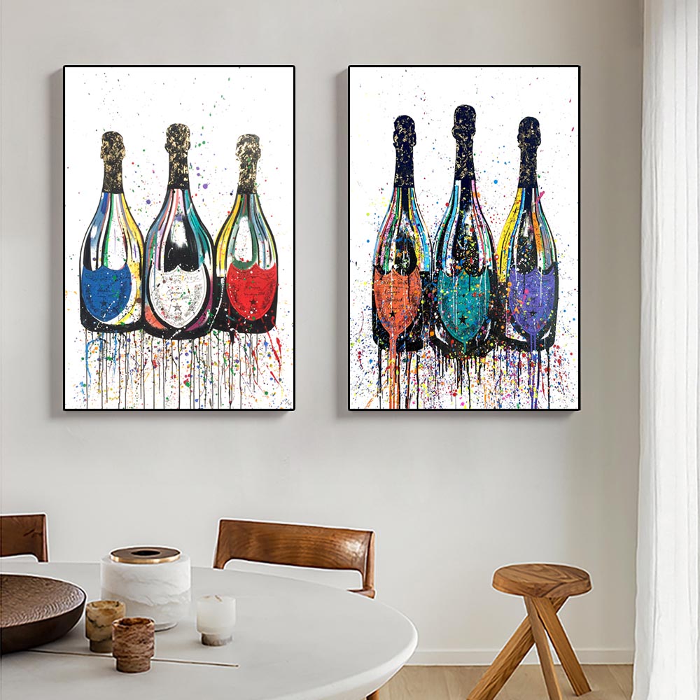 Quadro bottiglia champagne