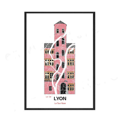 Stampa leone e mappa