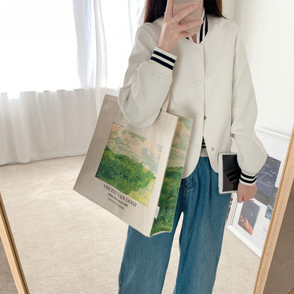 Borsa tela stampa pittura