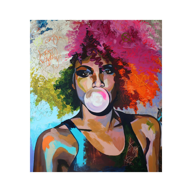 Quadro ragazza graffiti