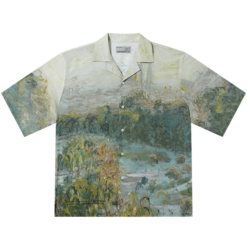 T-shirt stampa impressionista