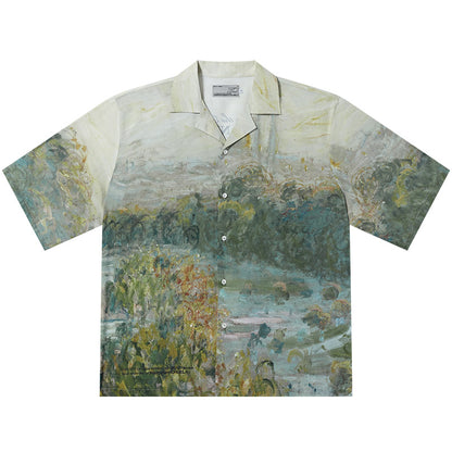 T-shirt stampa impressionista
