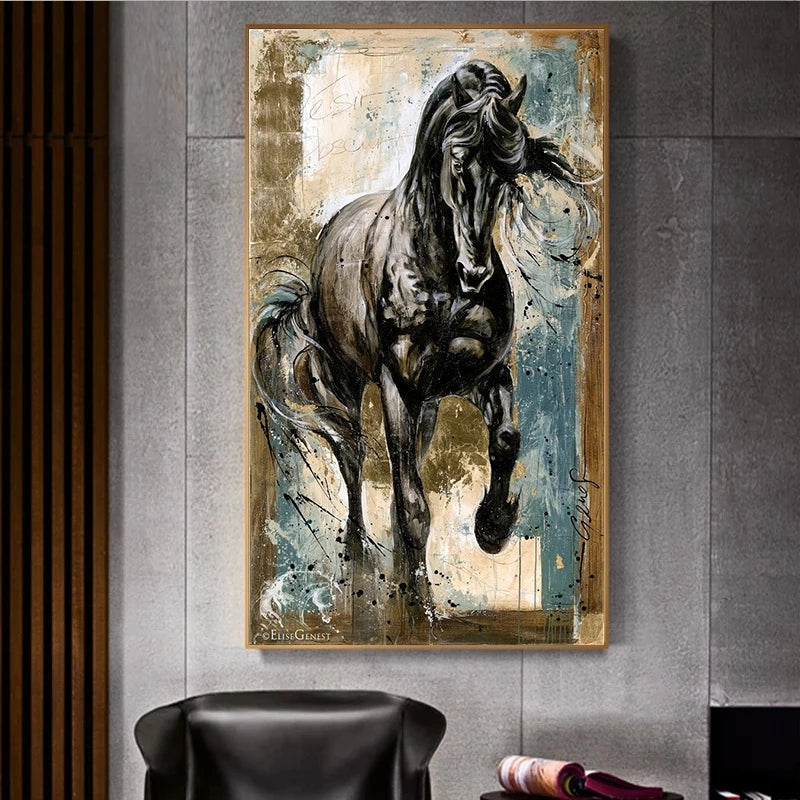 Quadro cavalli nordico