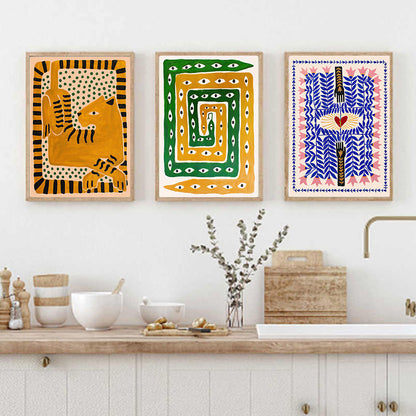 Quadro tigre astratto