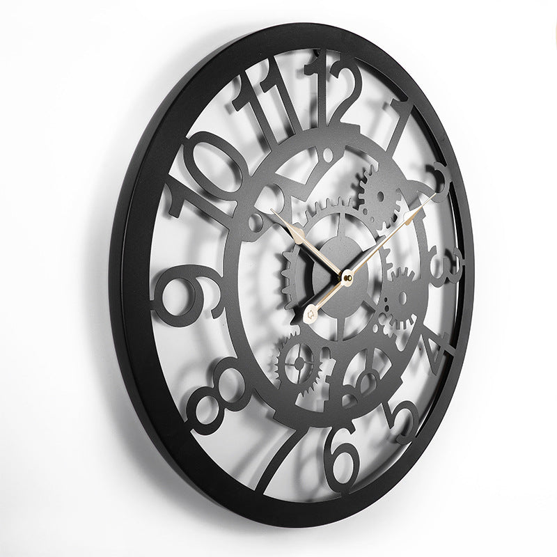 Orologio da parete Ingranaggi visibili industriale