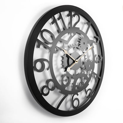 Orologio da parete Ingranaggi visibili industriale
