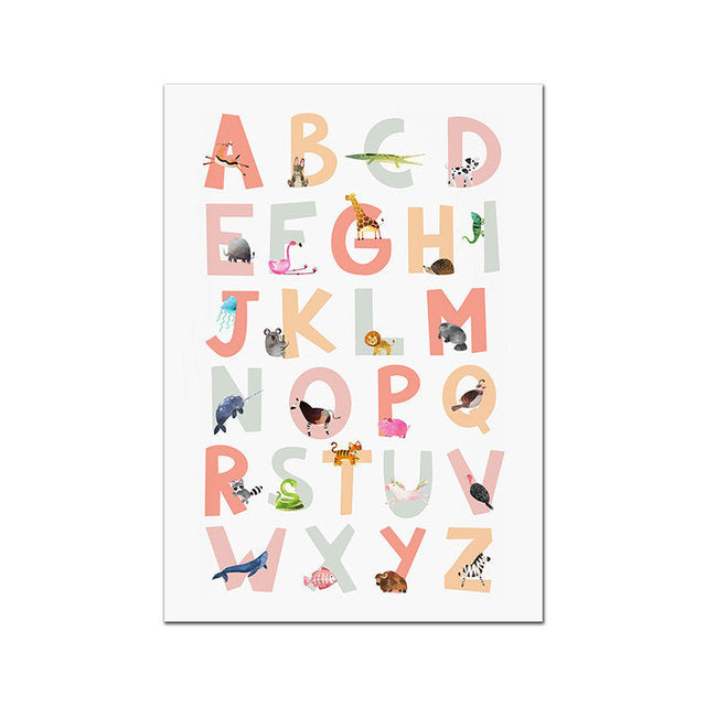 Poster alfabeto animali