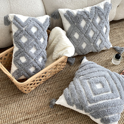 Cuscino boho con nappine