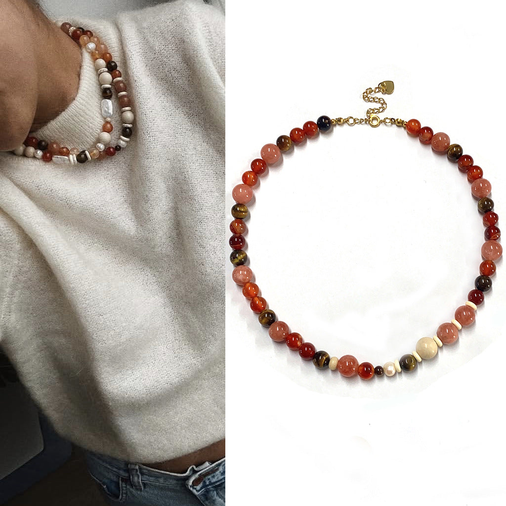 Collana Piume Olio Retro