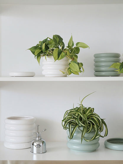 Vaso Ceramica Argentato
