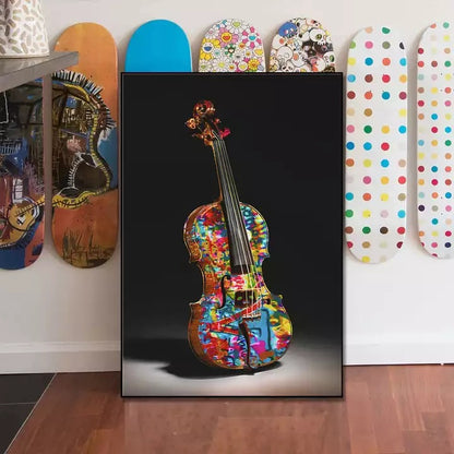 Quadro violino graffiti