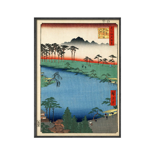 Quadro su tela Paesaggio lacustre giapponese