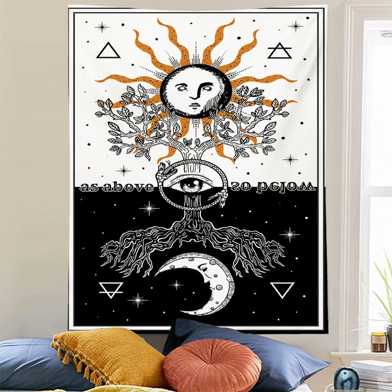 Panno decorativo sole-luna