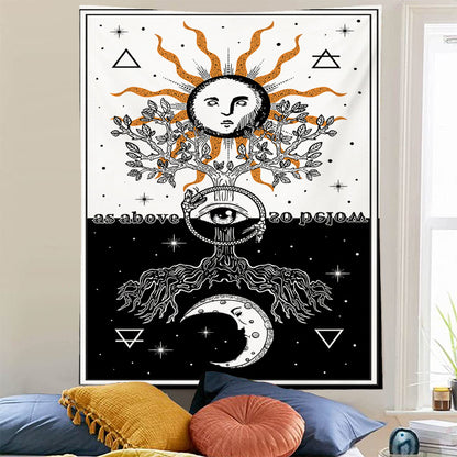Panno decorativo sole-luna