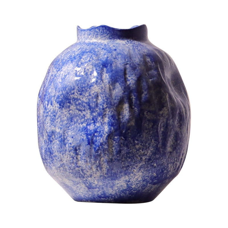 Vaso Ceramica Fiori Blu