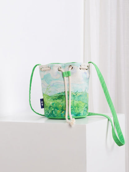 Borsa tela campo grano vintage