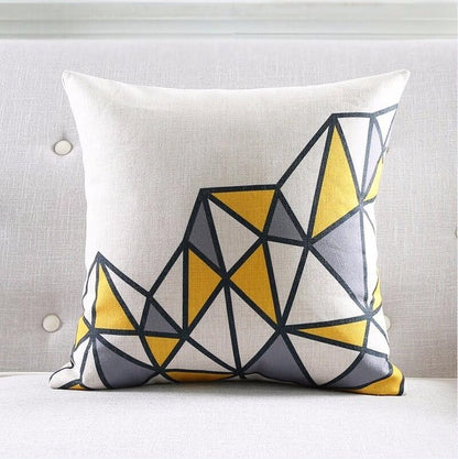 Cuscino lino righe geometriche