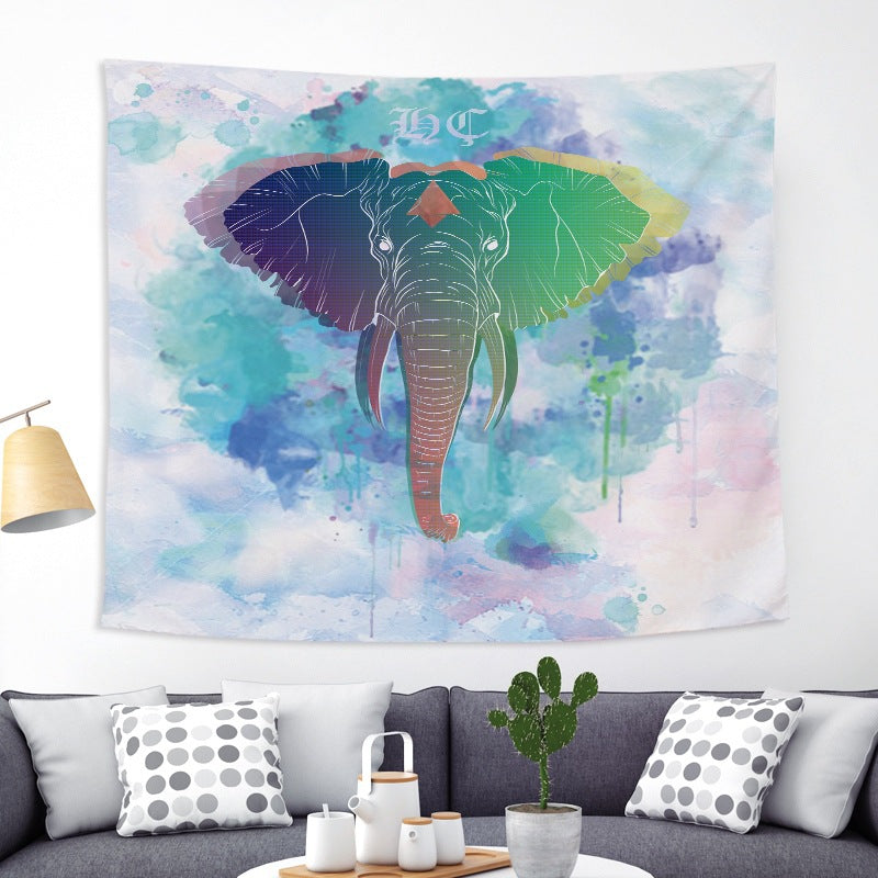 Tappezzeria elefante colorato