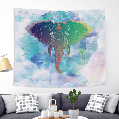 Tappezzeria elefante colorato