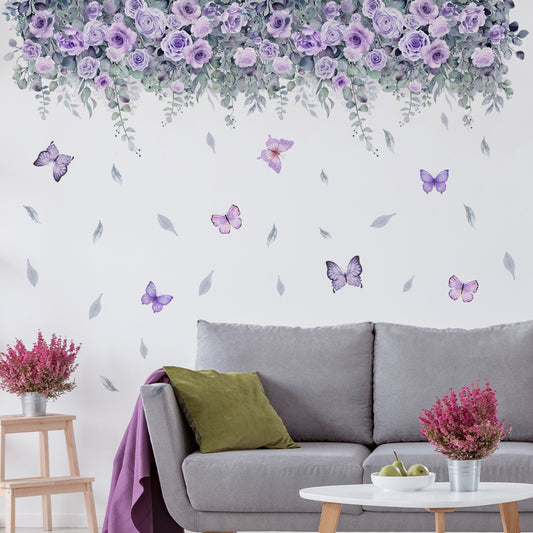 Adesivo murale Fiori e piante viola