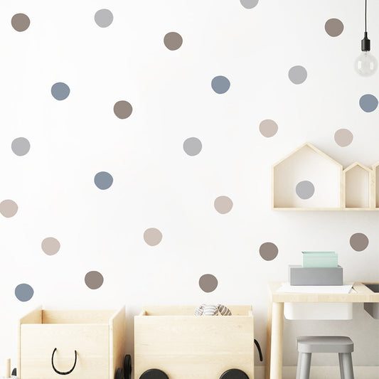 Adesivo murale Cerchi tonalità grigio beige